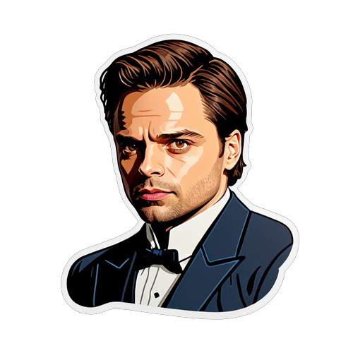 Autocolant artistic cu Sebastian Stan