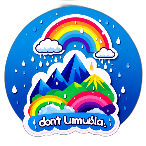 Погода в Барнауле: капли дождя и радуга на фоне гор