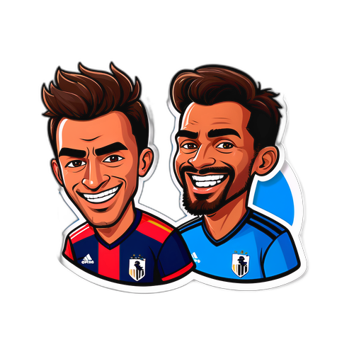 Стікери з карикатурами футболістів Осасуна і Реал Sociedad
