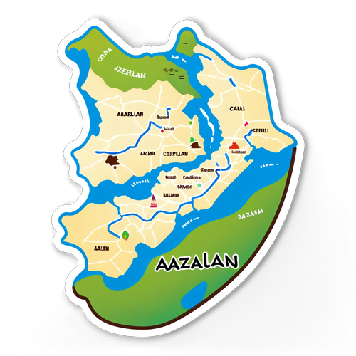 Pohjankartta Azerbaidžanista kulttuurikohteet esiteltynä