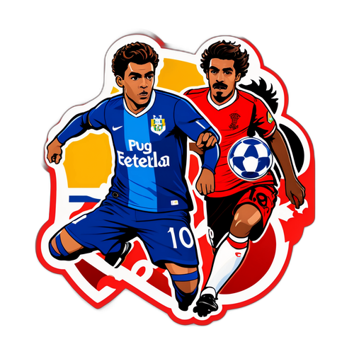 Sticker van de wedstrijd tussen Porto en Estrela Vermelha
