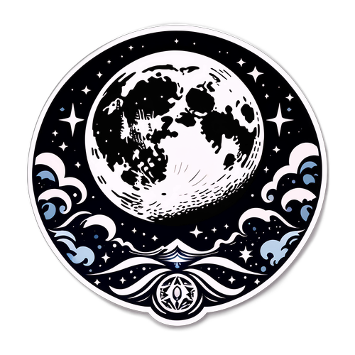 Sticker de Luna Llena Mística
