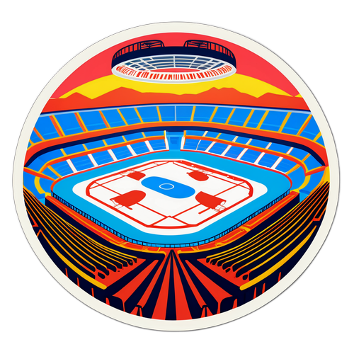 Символічний малюнок стадіону під час фігурного катання з захопленою аудиторією