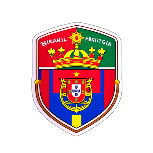 Návrh samolepky inspirovaný zápasem Portugalsko vs. Španělsko