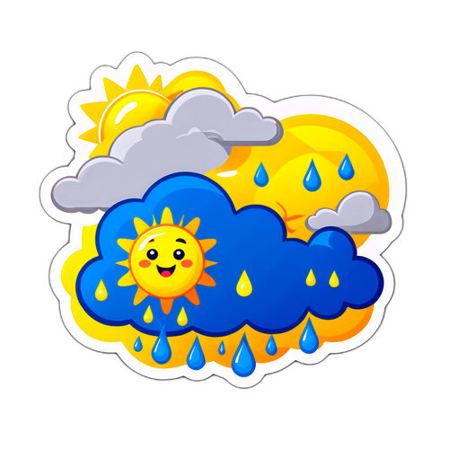 天氣預報卡通角色貼紙