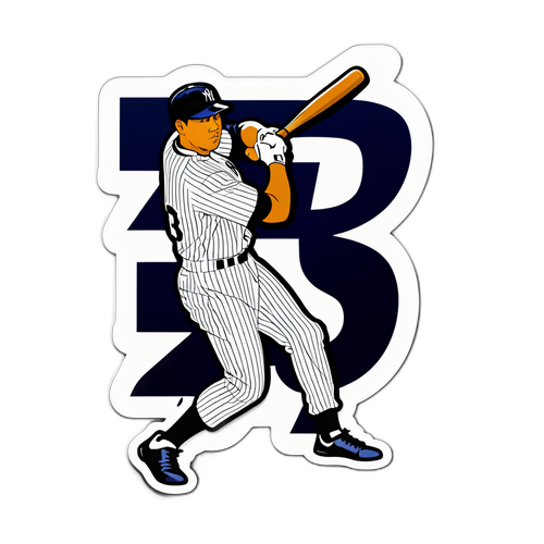 Stylish Alex Rodriguez Batting Pose Sticker