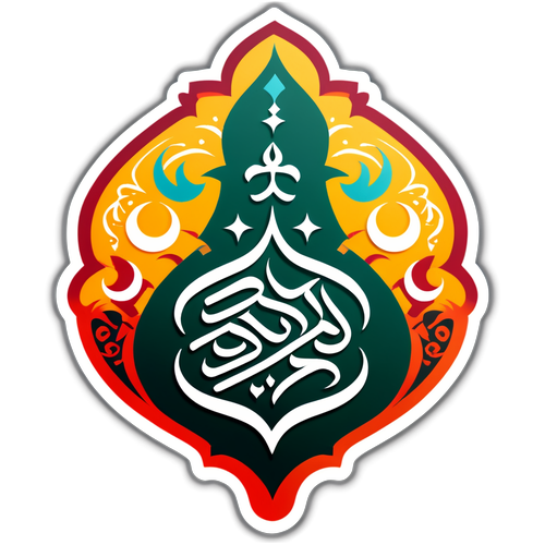 Sticker met Arabische kalligrafie 'Real tegen Mallorca'