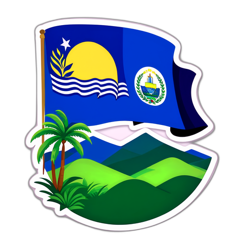 El Salvador Flag Artistic Representation