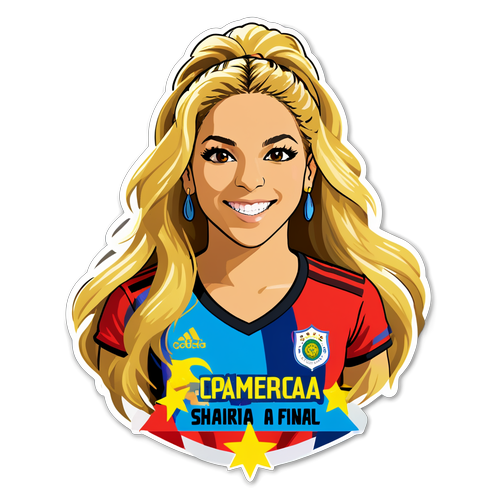 Shakira Rockar Copa America-finalen! Ditt Must-Have Klistermärke för Fotbolls- och Musikälskare!