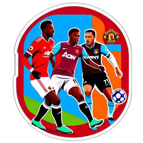 Manchester United vs. West Ham Maçını Kutlayan Çıkartma