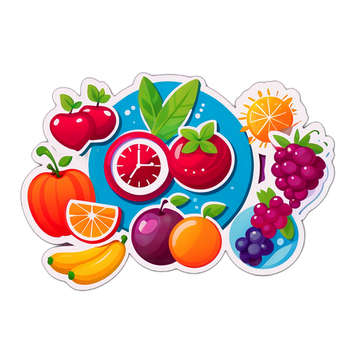 健康生活方式贴纸