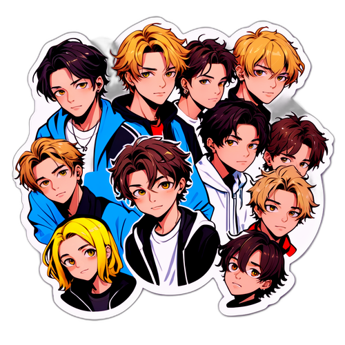 스트레이 키즈 곡을 테마로 한 아트워크 스타일 스티커