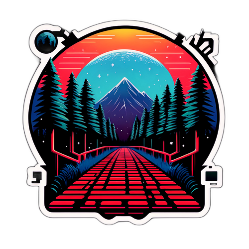 Sticker für "Stranger Things Staffel 5" im Retro-Gaming-Stil