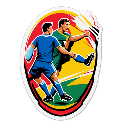 Stiker Pertandingan Olahraga Australia vs. Rugby