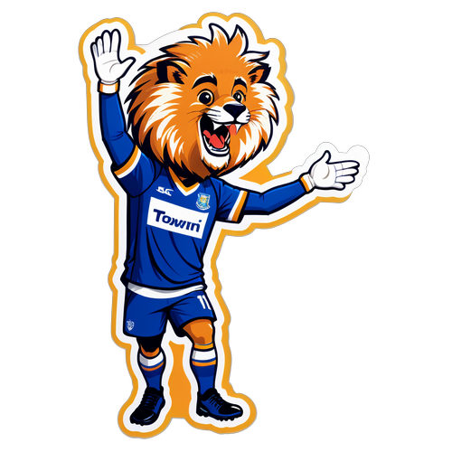 Sjov sticker med Ipswich Town-maskot