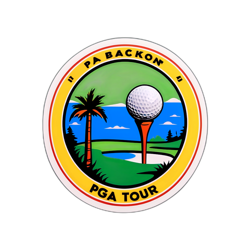 Stylisk klistermärke med PGA Tour-logotyp