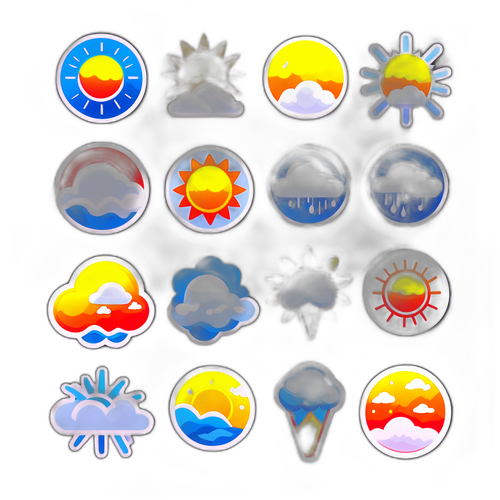 สติ๊กเกอร์อุณหภูมิในสภาพอากาศต่างๆ