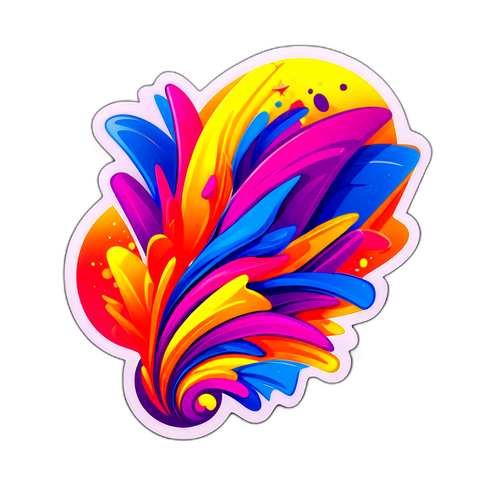 Abstrakcyjny Sticker 'Figurant'
