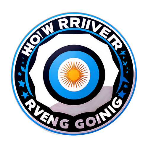 Diseño de sticker con balón de fútbol y tipografía dinámica