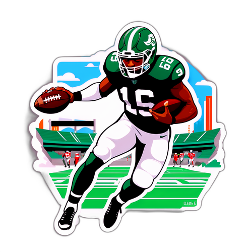 Dynamic Football Tackle Sticker