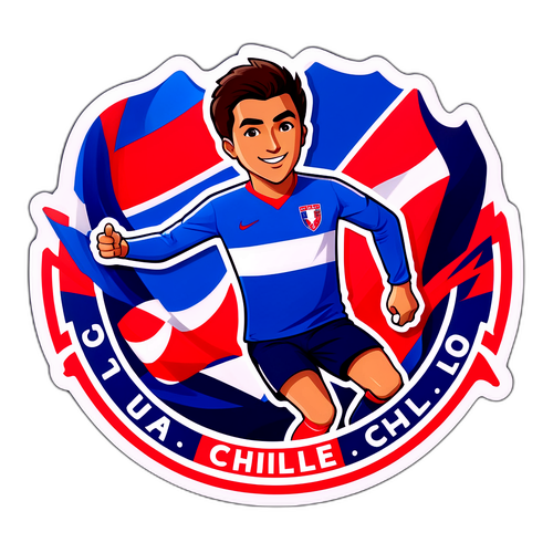 Sticker que celebra un gol de la Universidad de Chile