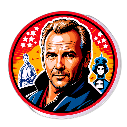 Kevin Costner Filmrolle Aufkleber