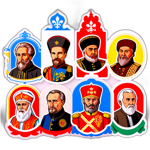 Стикеры с историческими фигурами России