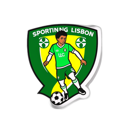 Sticker Sporting Lisbon với màu xanh và vàng
