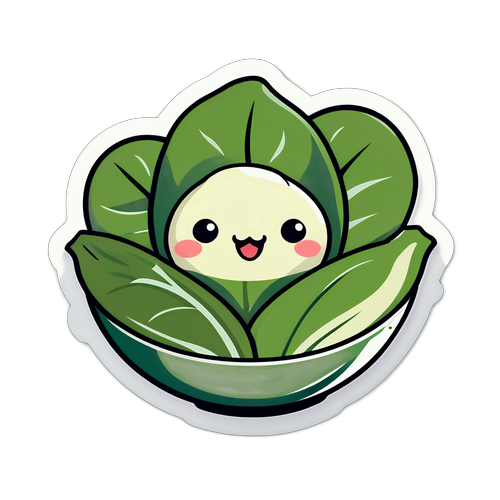 可爱的小菠菜贴纸设计