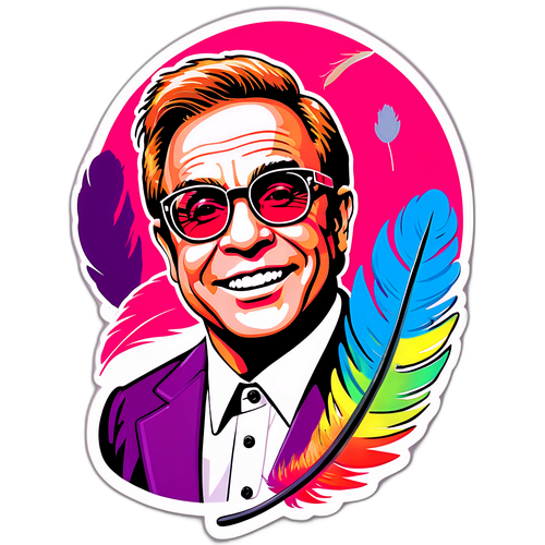 Elton John Stil Sticker