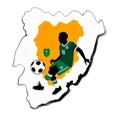 Kibandiko cha Soka juu ya Ramani ya Nigeria