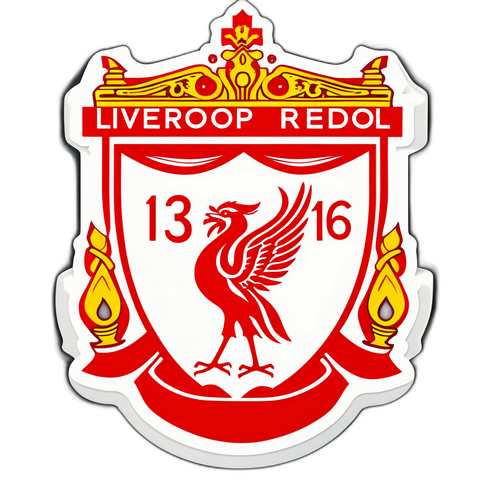 Яскравий наліпка з символом Ліверпуля