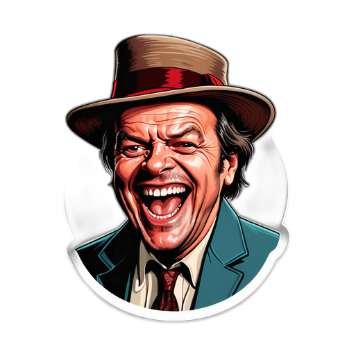 Caricatură Amuzantă a lui Jack Nicholson