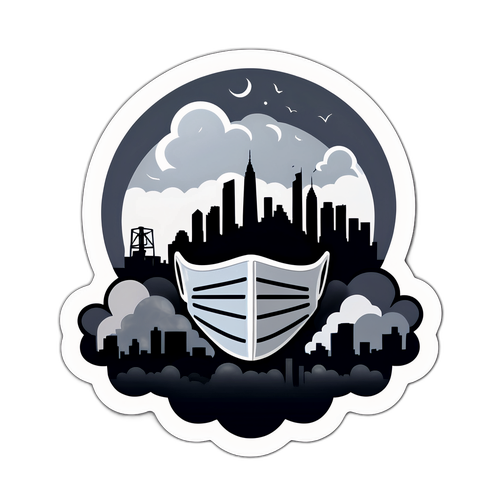 สติ๊กเกอร์แสดงผลกระทบจากมลพิษ PM 2.5