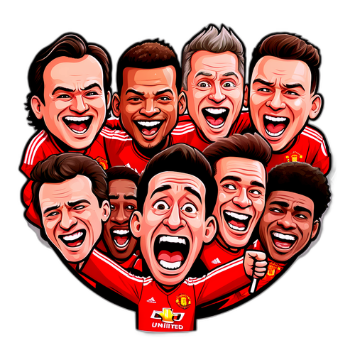 Humoristisk klistremerke av Man United-fans