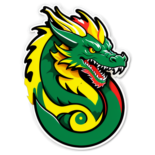 Sticker FC Nantes - Dragon Stylisé