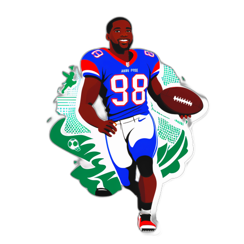 Aaron Pierre Confident Football Pose Sticker