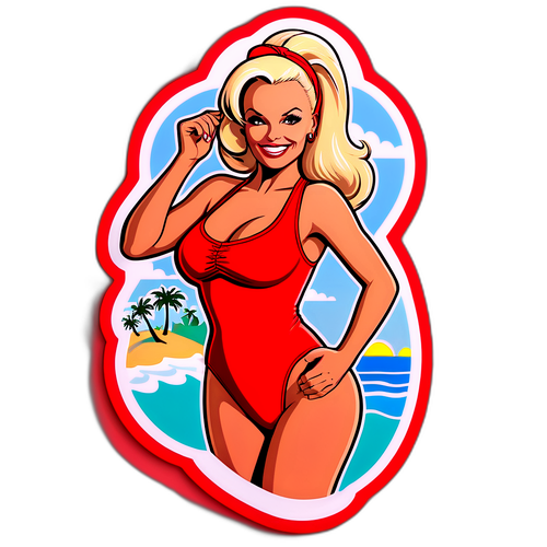 A red swimsuit sziluettje