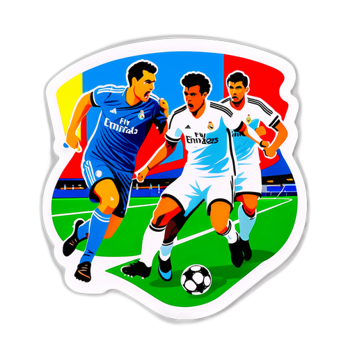 Makukulay na Sticker ng Labanan ng WSG Tirol at Real Madrid