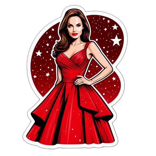 Angelina Jolie im eleganten roten Kleid