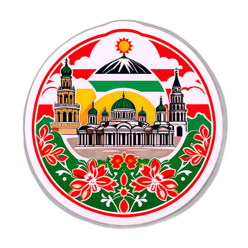Nostalgická nálepka s symboly Bulharska
