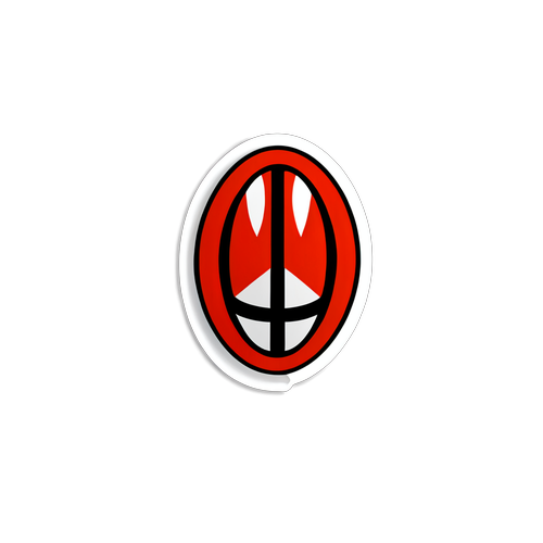 Sticker mit stylisiertem Fußballspiel Milan gegen Monza
