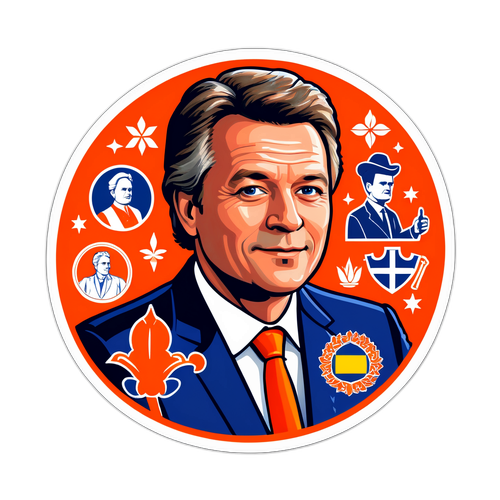 Rob Jetten Porträtaufkleber