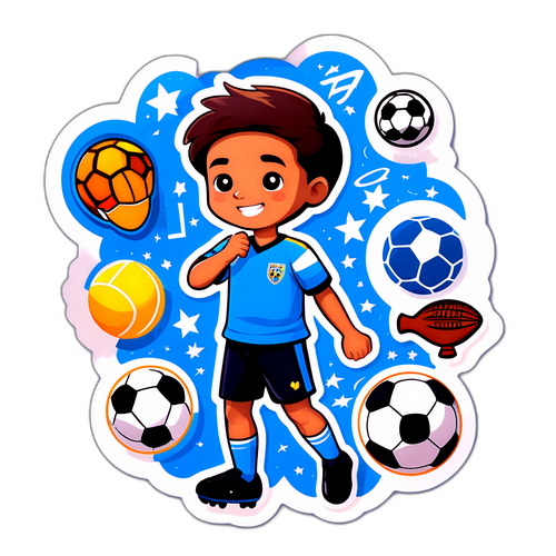 Un niño soñando con ser jugador de fútbol