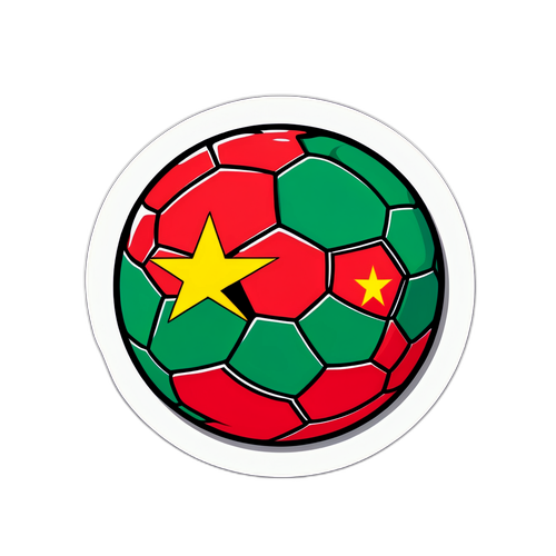 Веселый мяч с символикой игры между Мали и Тунисом