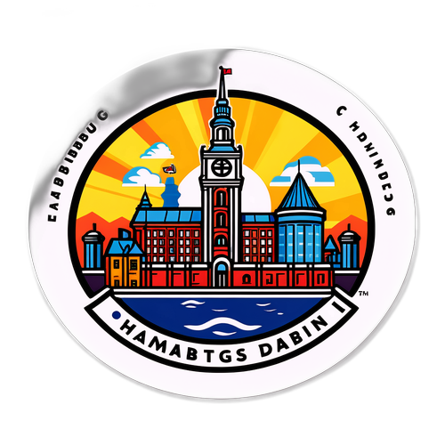 สติกเกอร์โลโก้ฮัมบูร์กในภูมิทัศน์ของเมือง