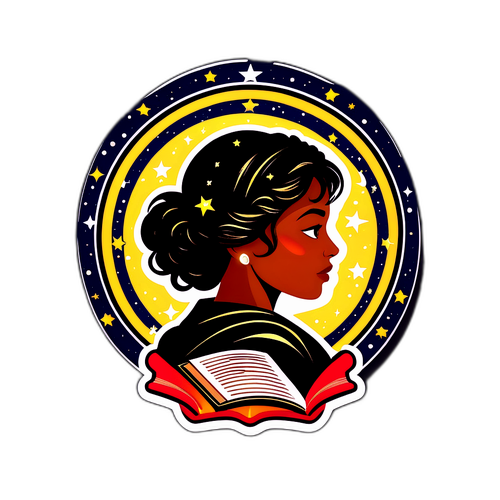 Silhouette d'Usha Vance sur un ciel étoilé