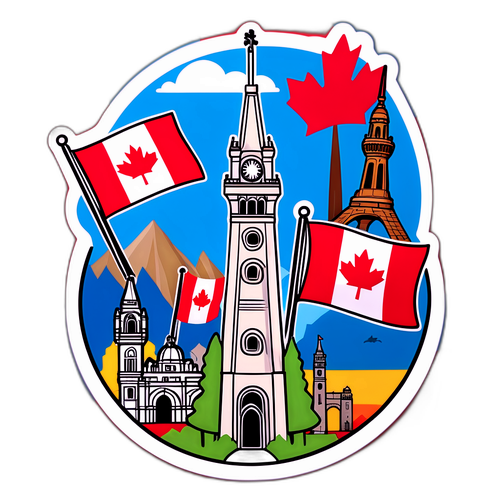 Adesivo a tema viaggio: Canada e Guatemala