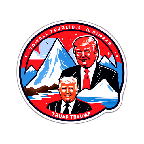 Un design accrocheur pour un autocollant sur Donald Trump au Groenland