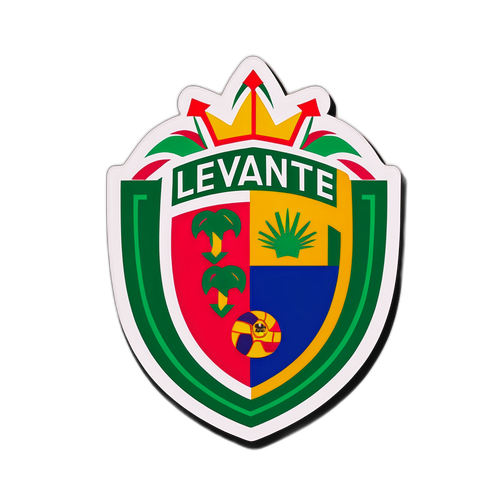 Aufkleber-Design der Fußballvereine Levante und Elche